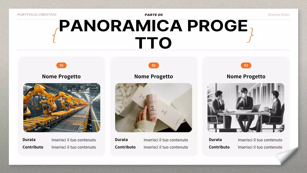 curriculum moderno arancione