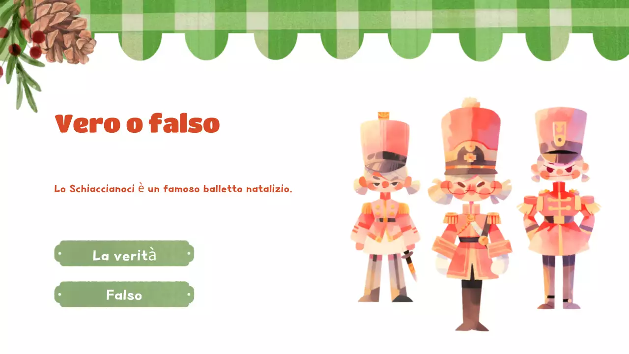 presentazione verde festosa per le vacanze