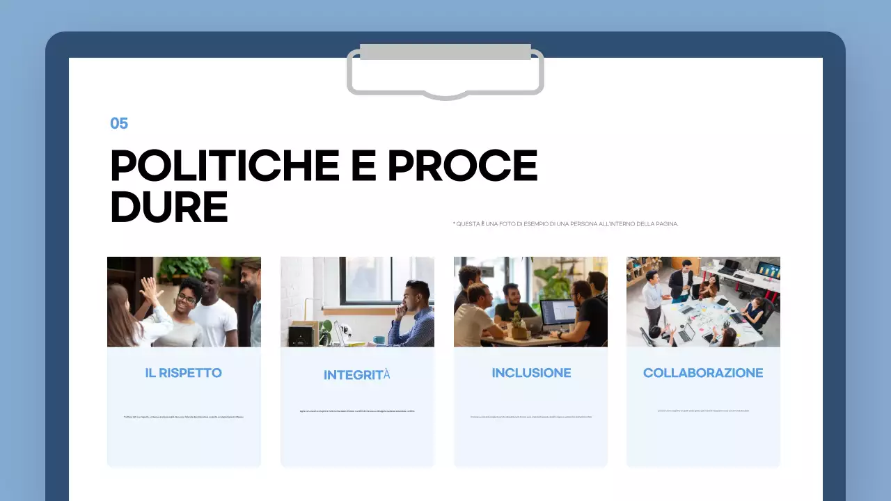 guida all'onboarding blu moderno