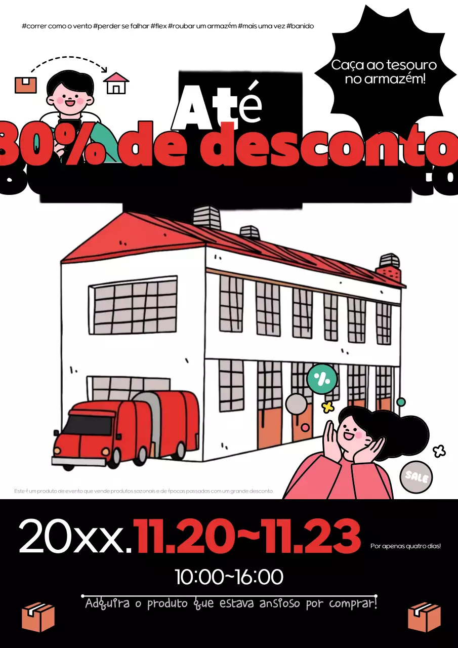 Evento de venda Red Pop