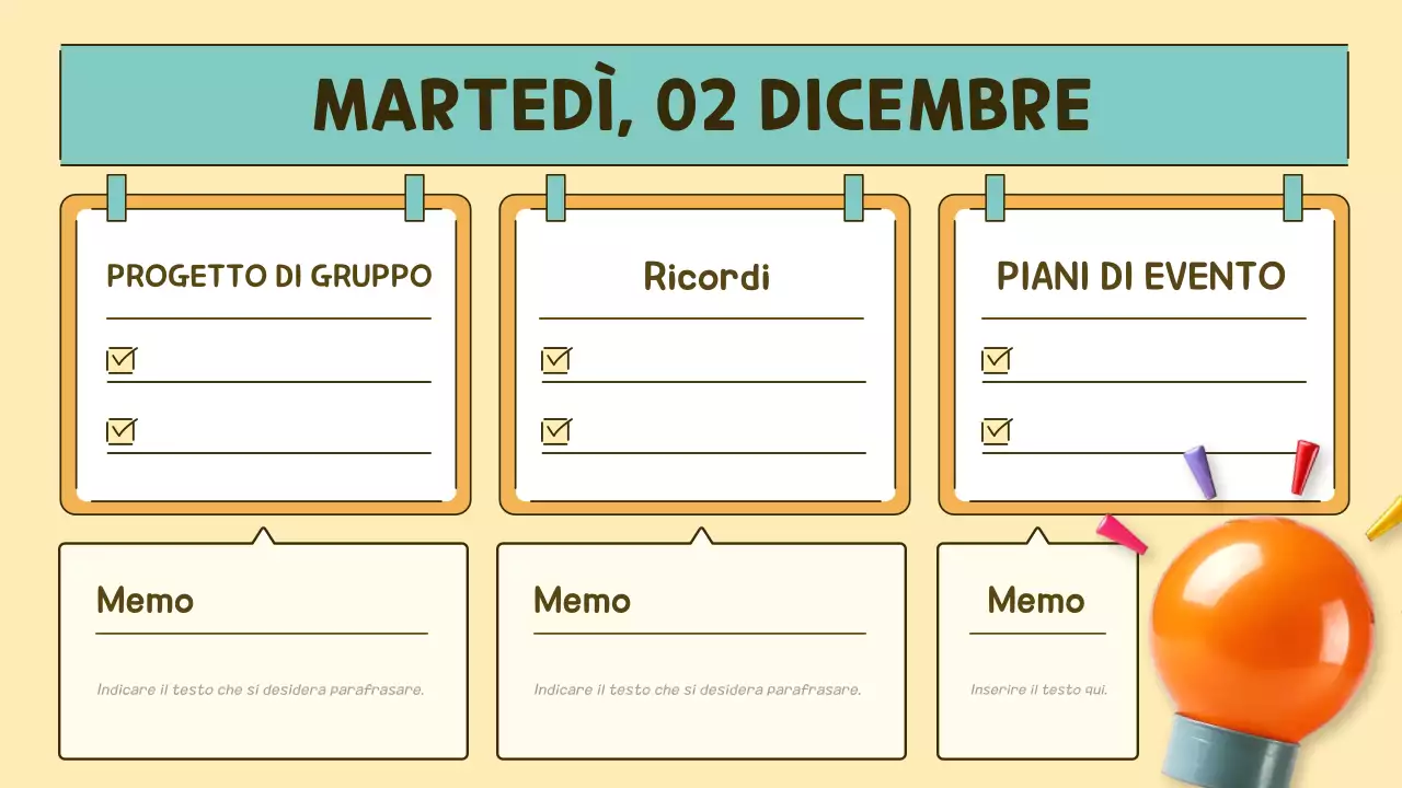 agenda pop class arancione e verde