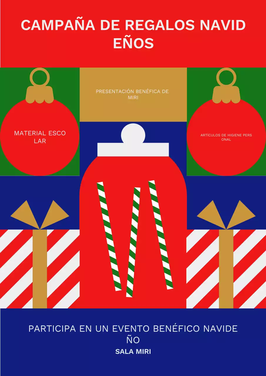 anuncio benéfico de navidad de red geometric