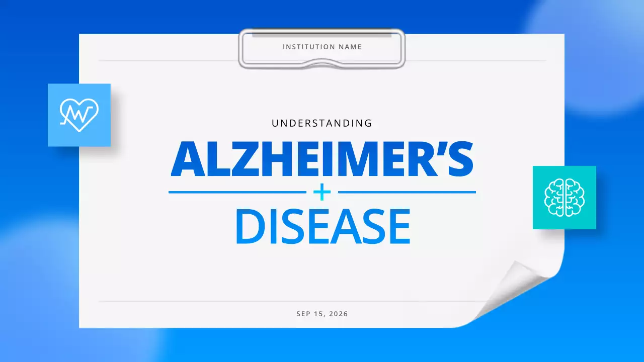 Blue Modern Alzheimer's Guide Presentation