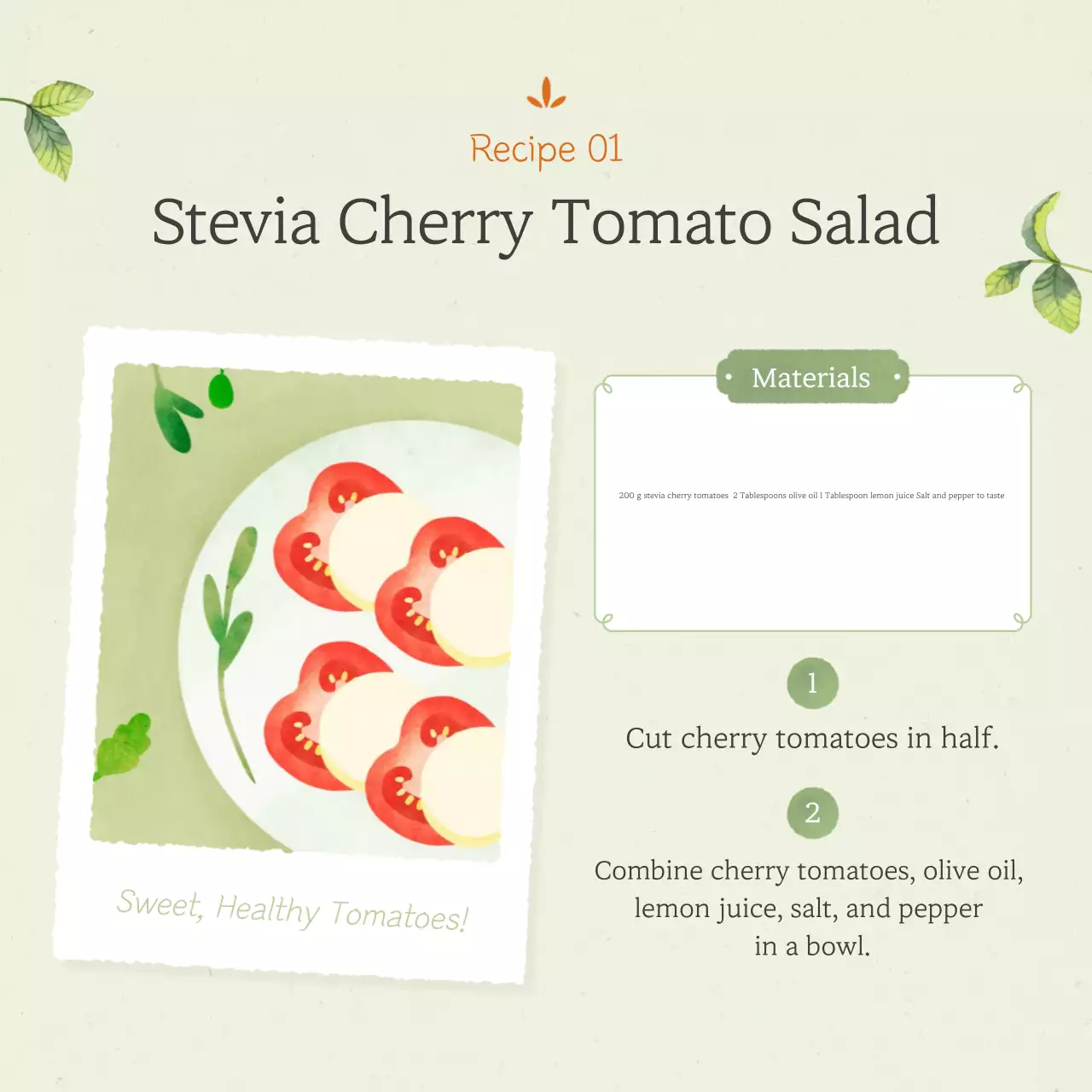 Resep Tomat Hijau Minimal Instagram Carousel
