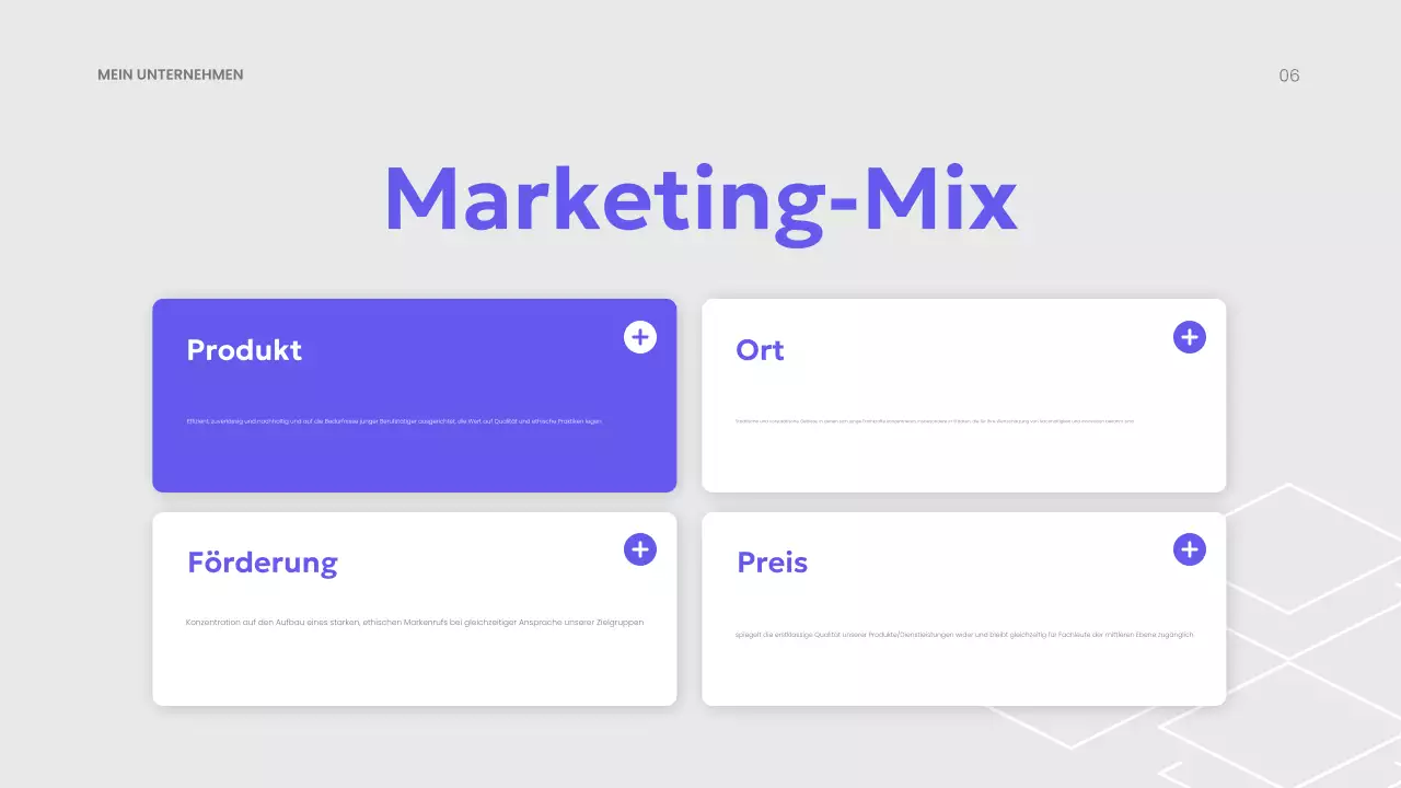 lila moderner Marketingplan Präsentation