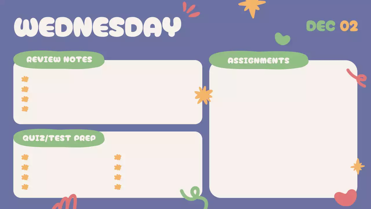 Purple Playful Class Planner Presentation