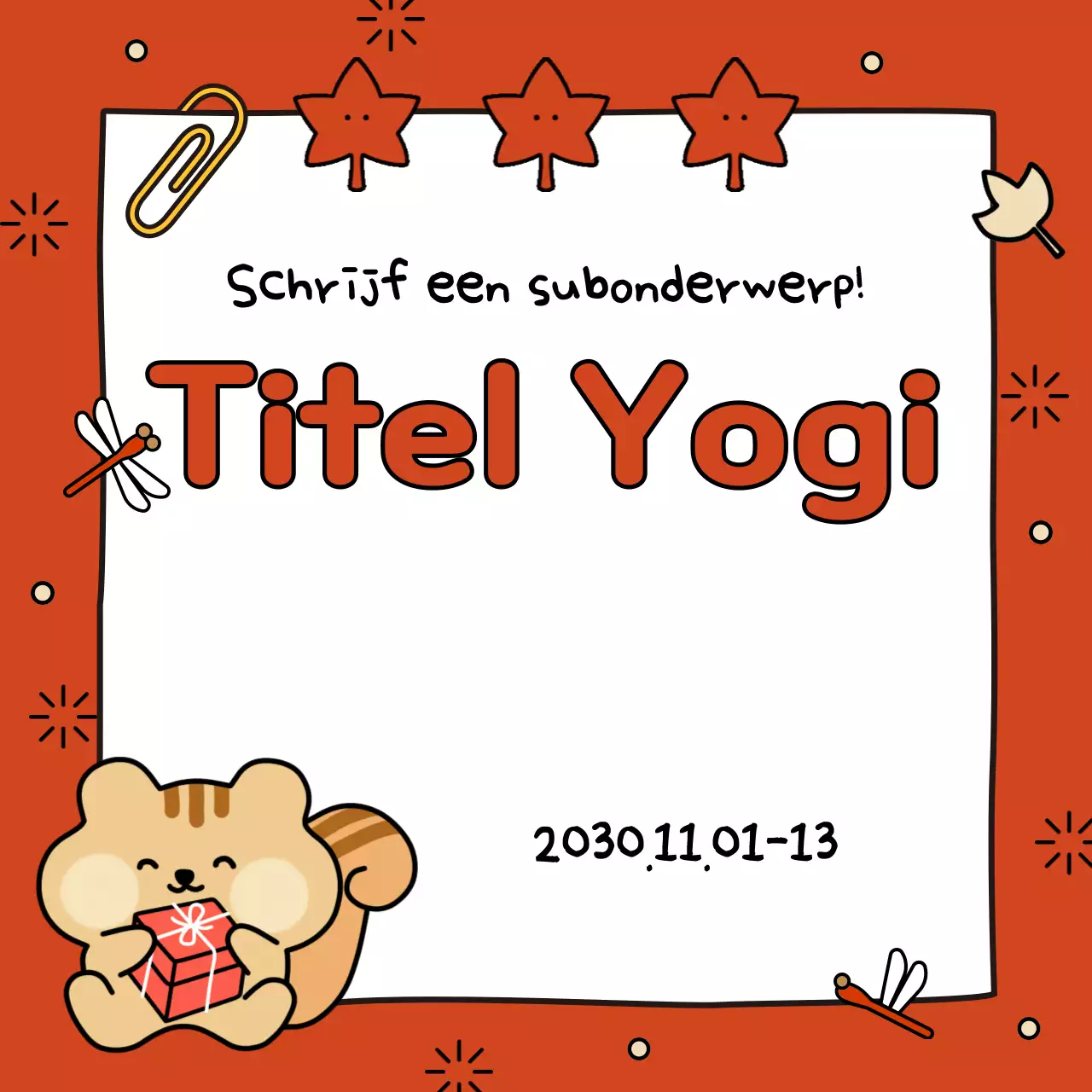 Herfsttooi in bruin en geel