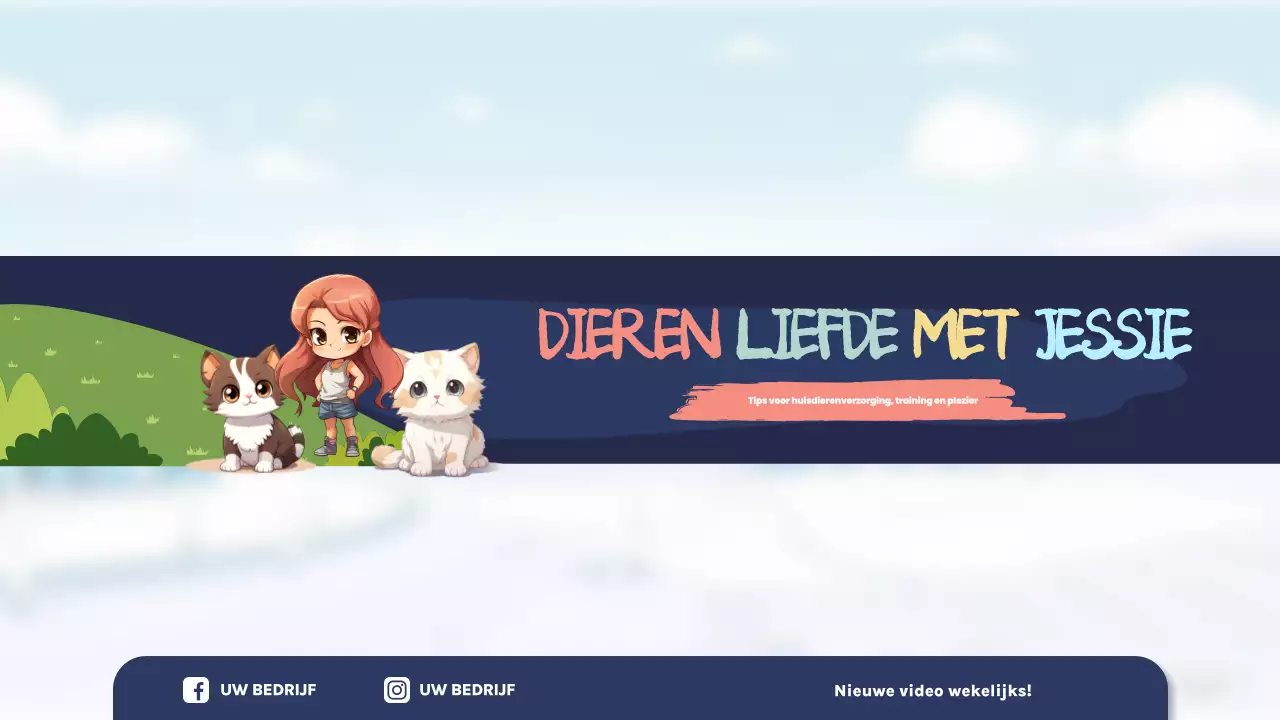 blue cartoon pet care channel