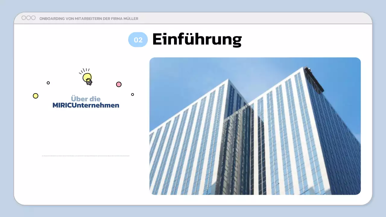 blaue moderne Business-Präsentation
