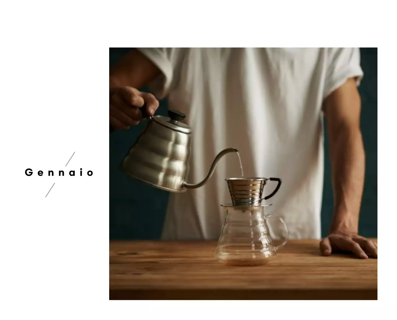 Calendario grigio minimalista