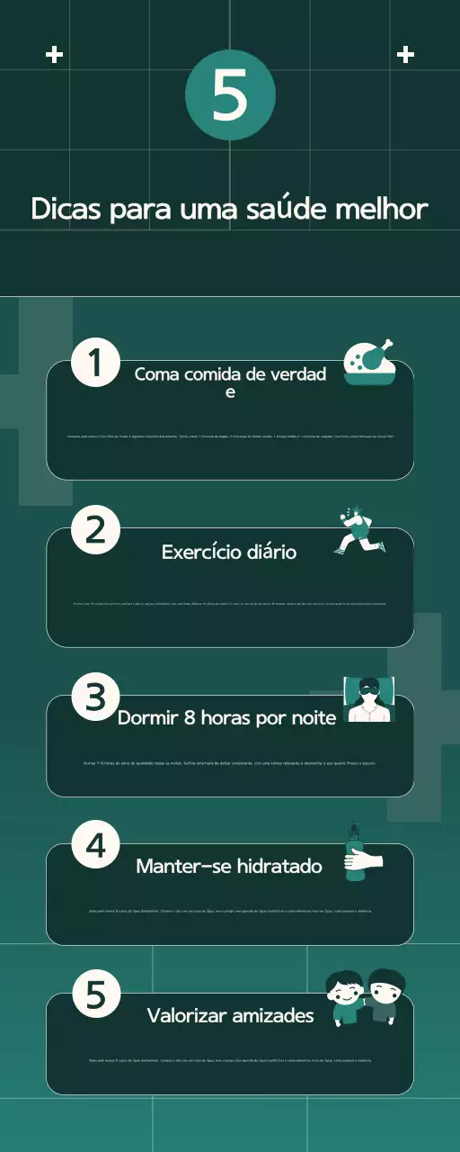 dicas verdes simples para uma saúde melhor infográfico