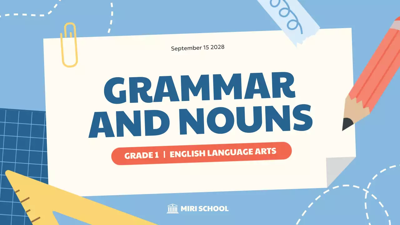 Bài thuyết trình Khóa học Ngữ pháp Hiện đại Màu xanh