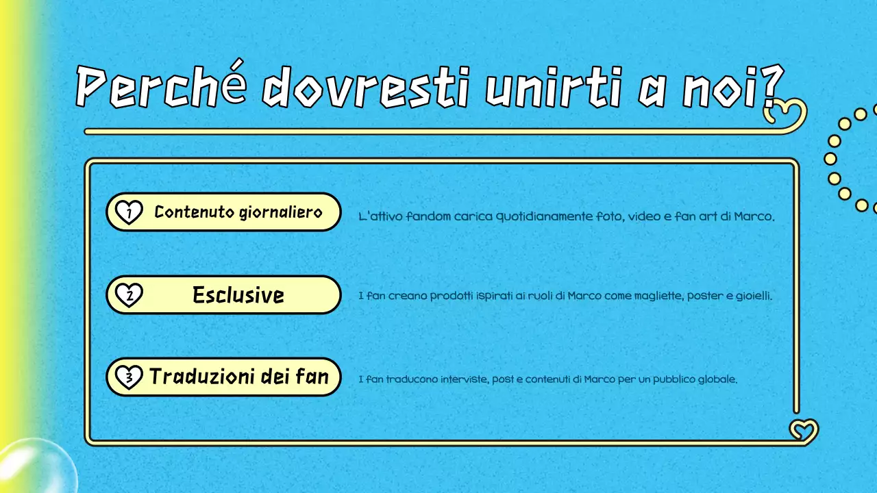 pitch deck del dramma K di tendenza blu
