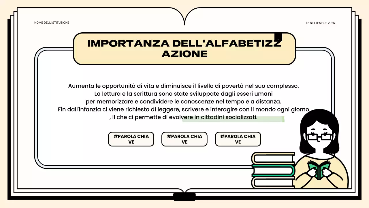 classe di alfabetizzazione verde e pulita