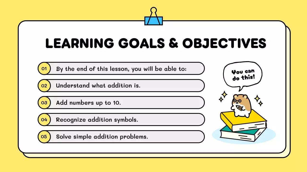 Yellow Cute Math Template Presentation