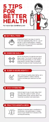 Red Simple Health Guide Infographic