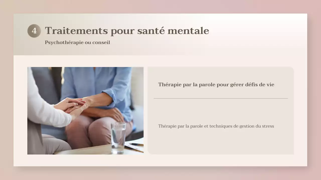 présentation beige de la santé moderne