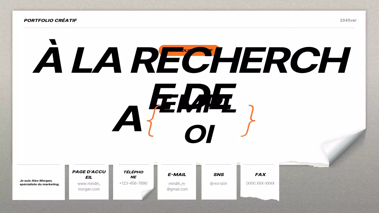 C.V. portefeuille moderne orange