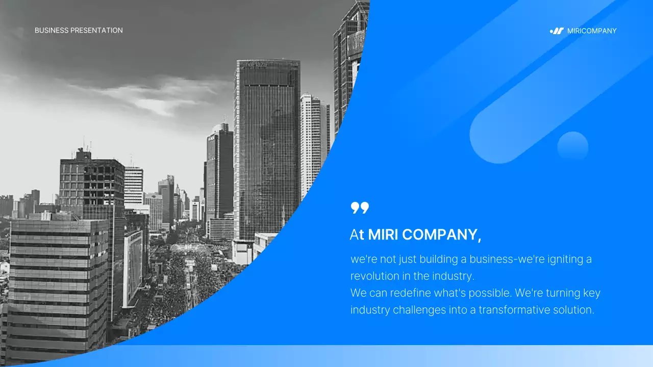 Blue Modern Business Pitch Presentation