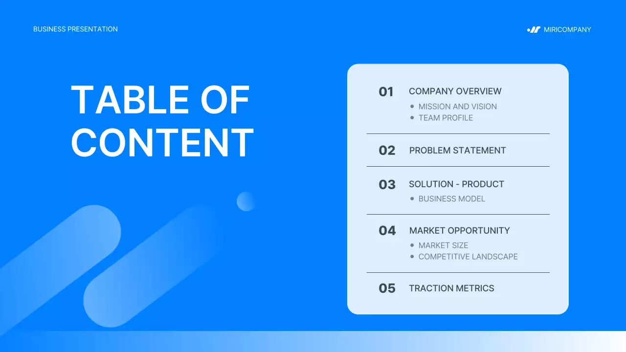 Blue Modern Business Pitch Presentation