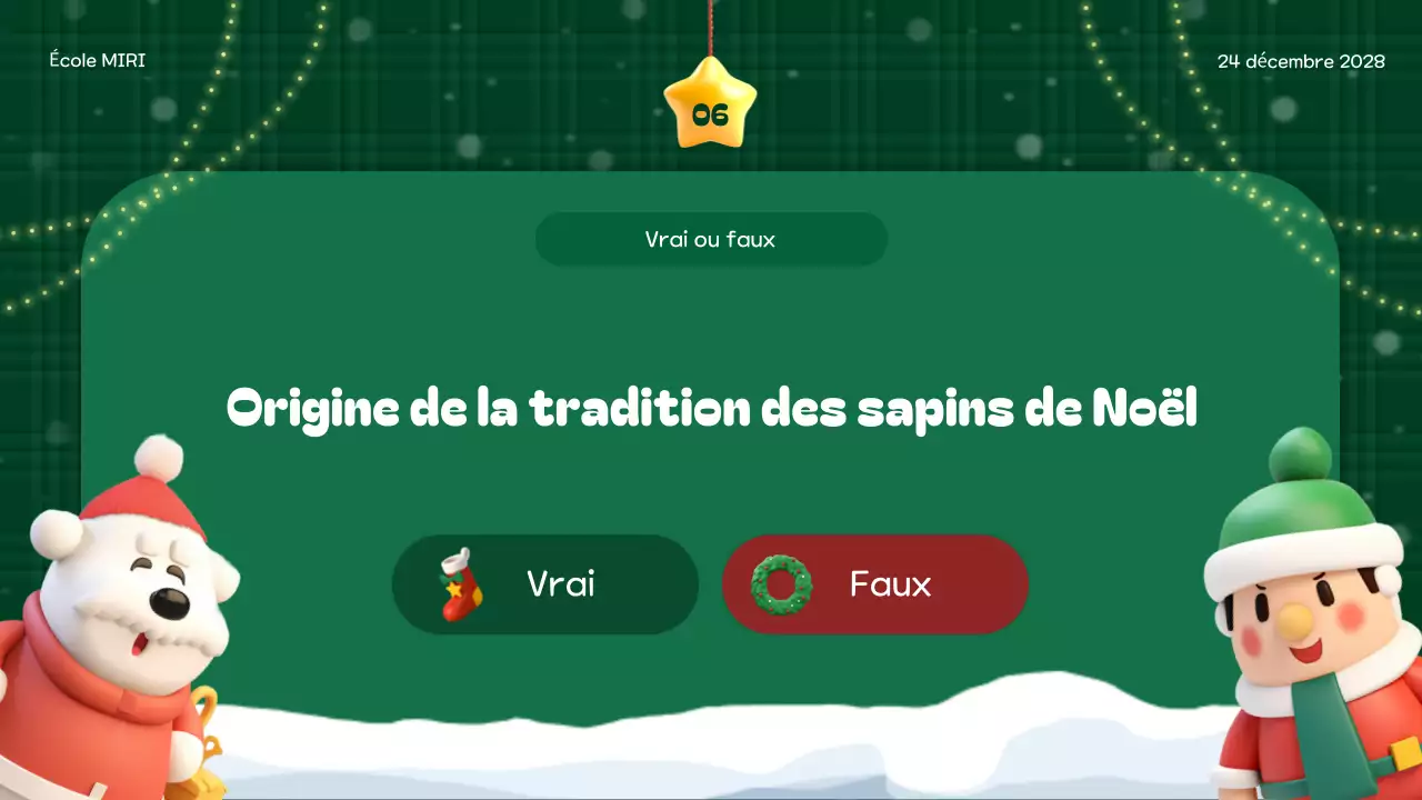 événement festif vert pour les vacances