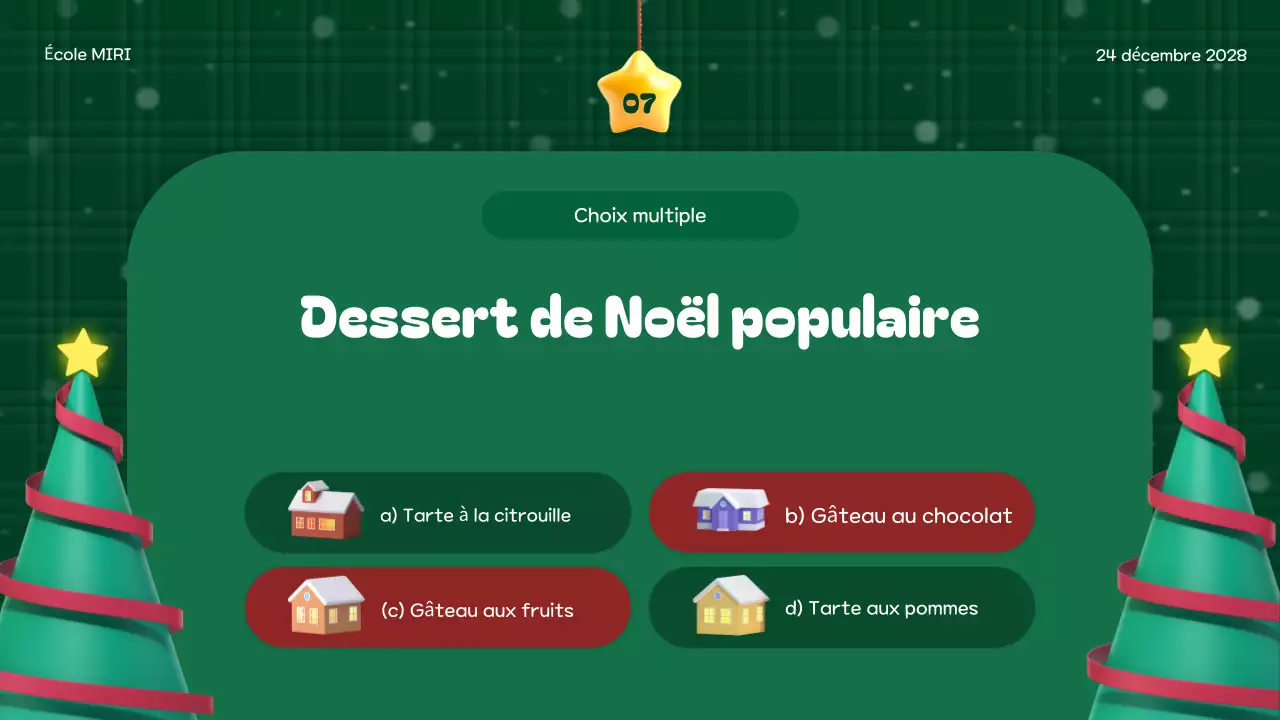 événement festif vert pour les vacances