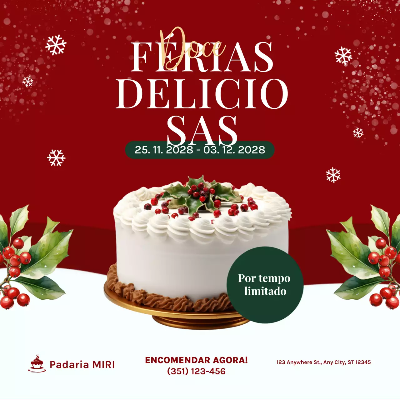 Promoção nas redes sociais do feriado vermelho