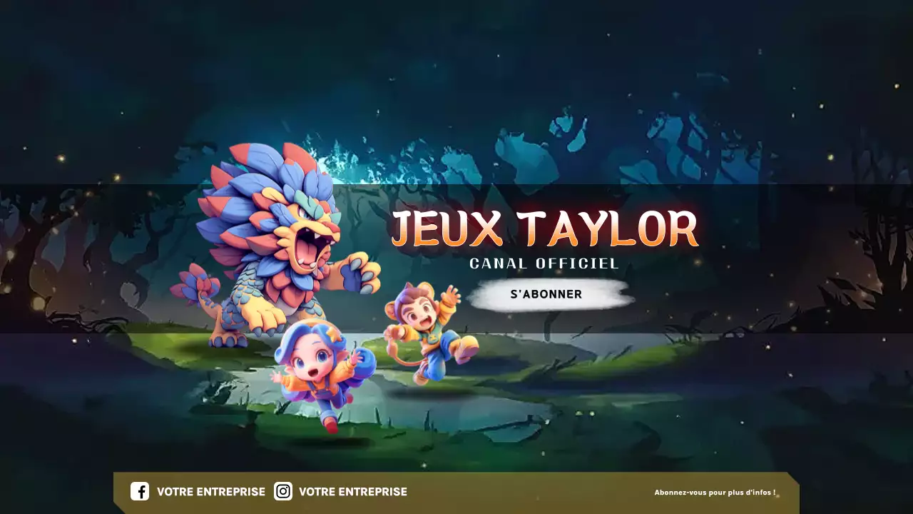publicité pour des jeux fantastiques colorés