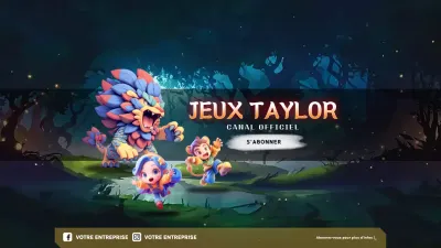 publicité pour des jeux fantastiques colorés