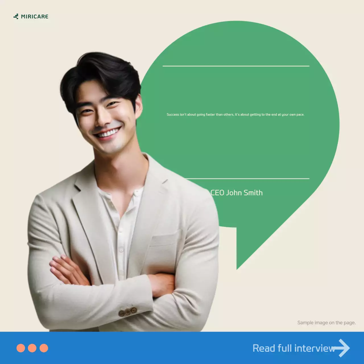 Template Wawancara Minimal Hijau Instagram Carousel