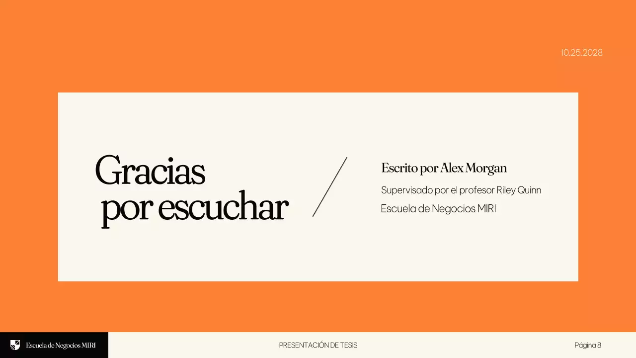 Presentación de la Tesis Educativa Moderna Beige