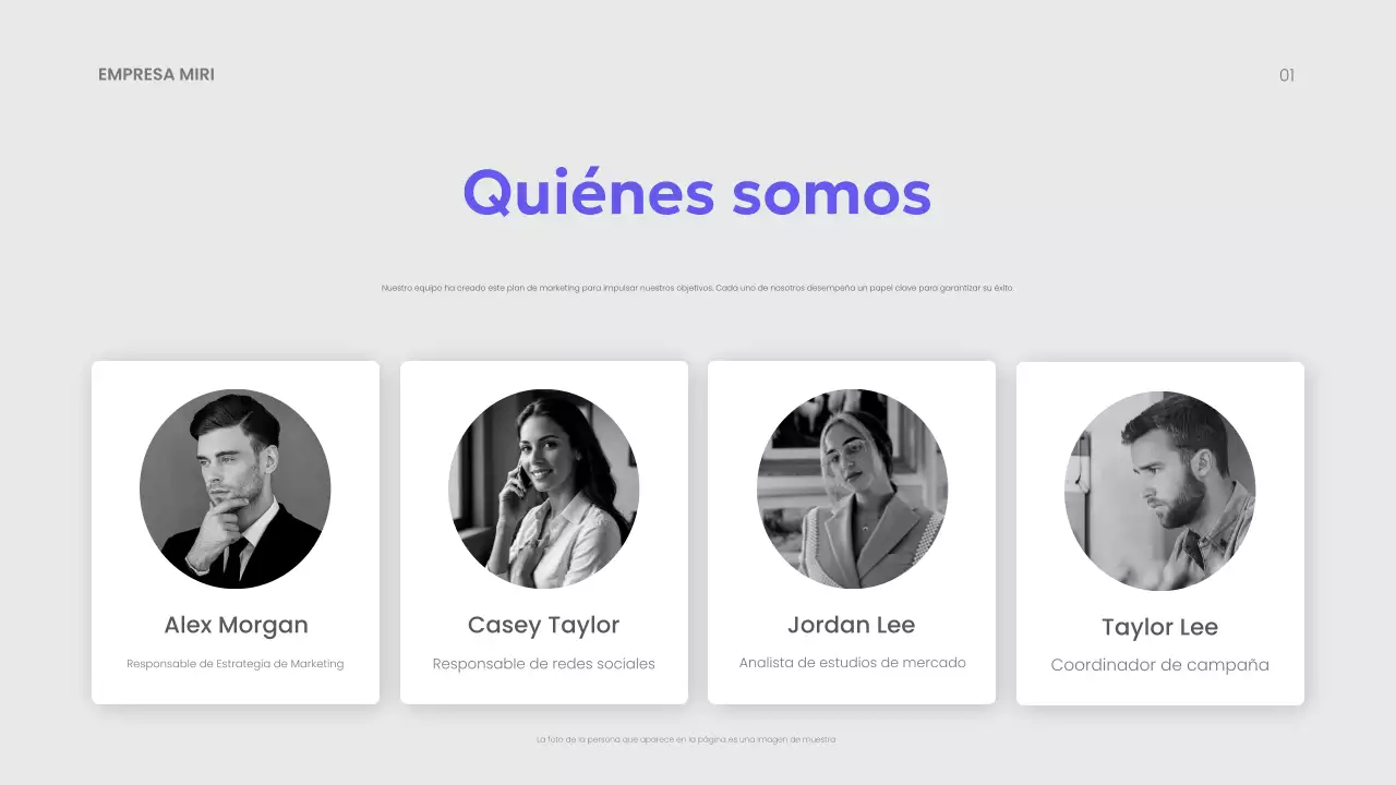 purple modern marketing plan presentation