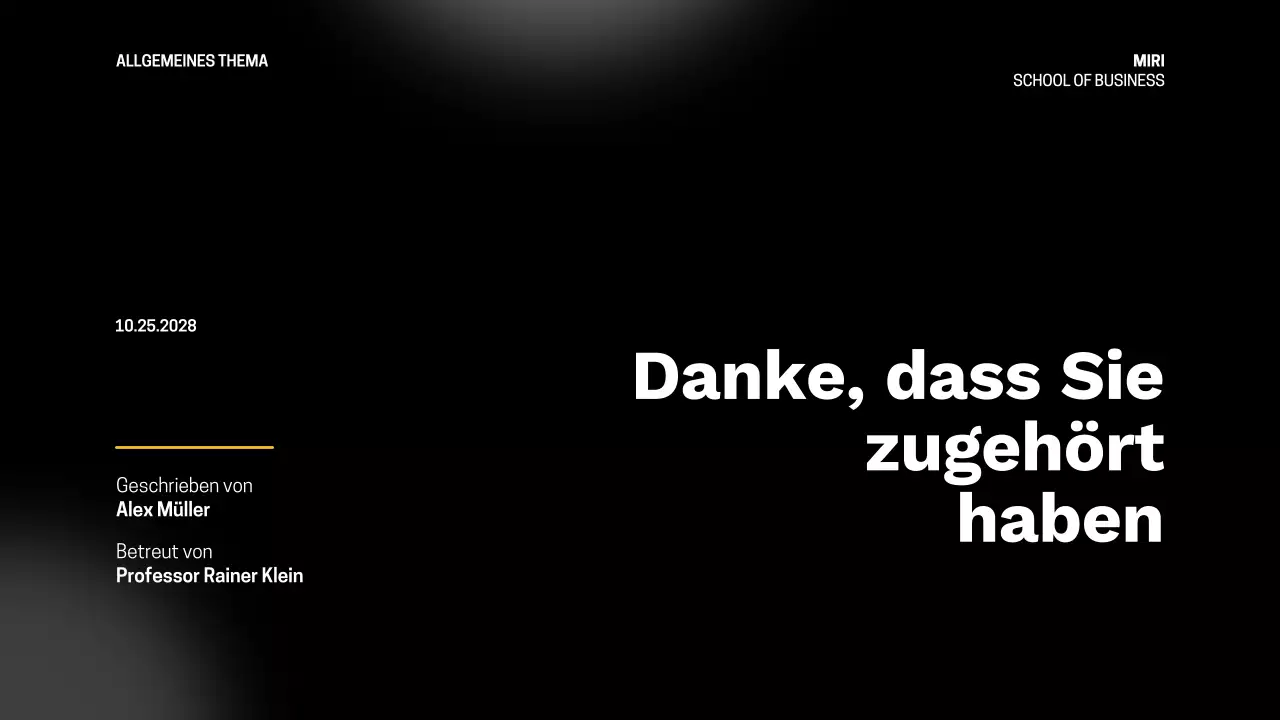 schwarze moderne These Präsentation