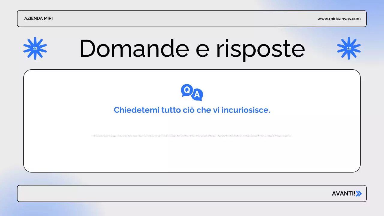 presentazione aziendale moderna blu