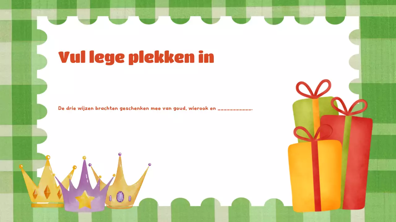 groene feestelijke vakantiepresentatie