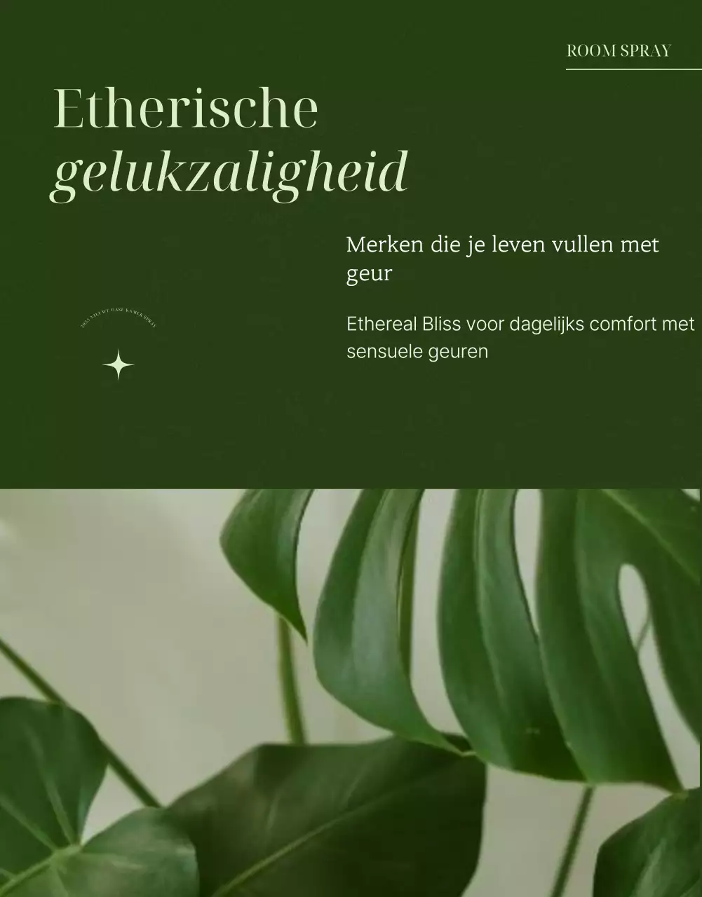 Groene minimalistische geurproducten promoten