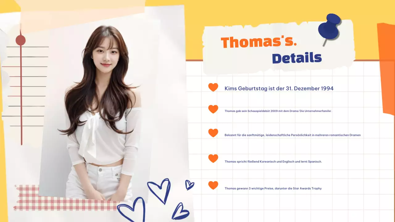 Verspieltes Trendy K-Drama Pitch Deck