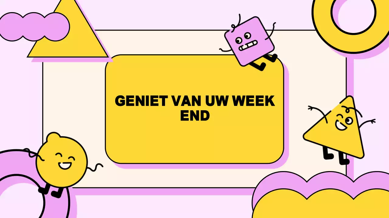 Roze Geel Speelse Klas Agenda Presentatie