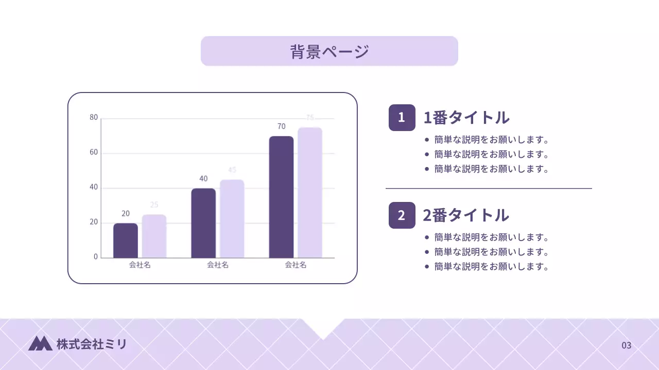 紫 シンプル 年次報告書 報告書 プレゼンテーション