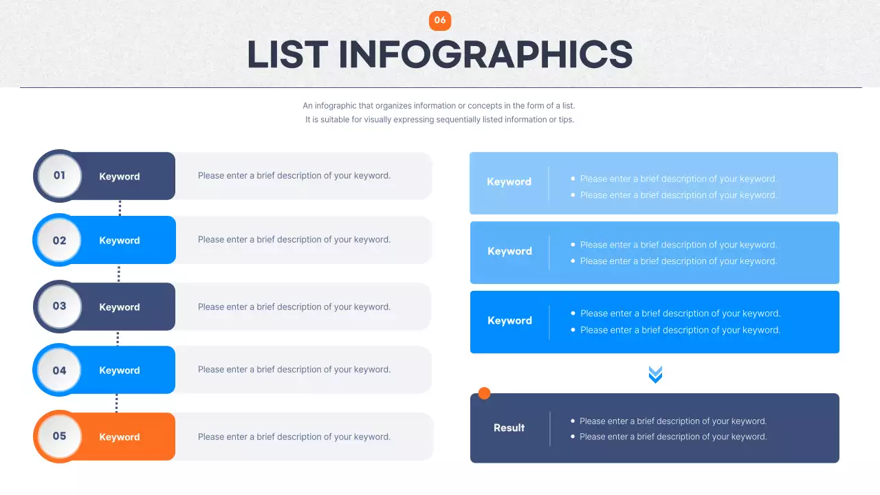 오렌지 모던 인포그래픽 가이드 프레젠테이션