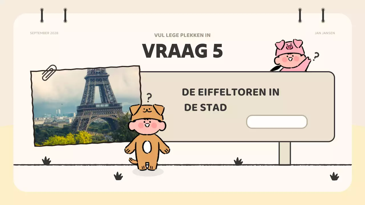 roze animatie quiz materiaal