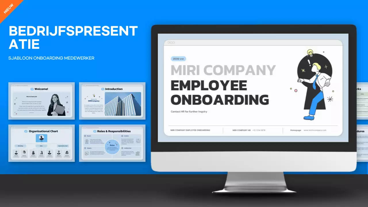 blauwe moderne bedrijfspresentatie