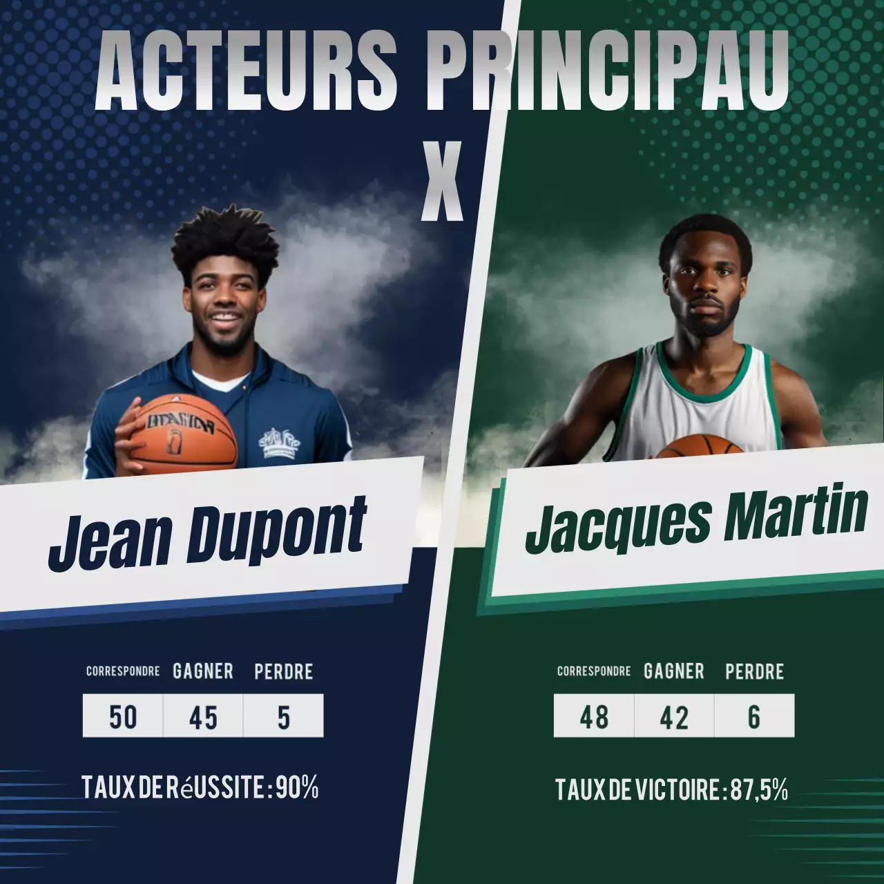 Blue Modern Basketball Announcement Social Media