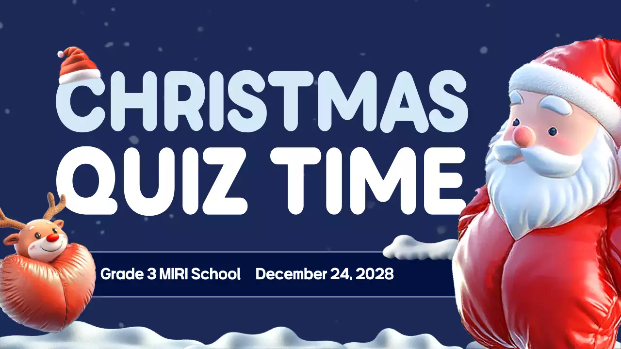 Blue Festive Christmas Quiz Guide Presentation