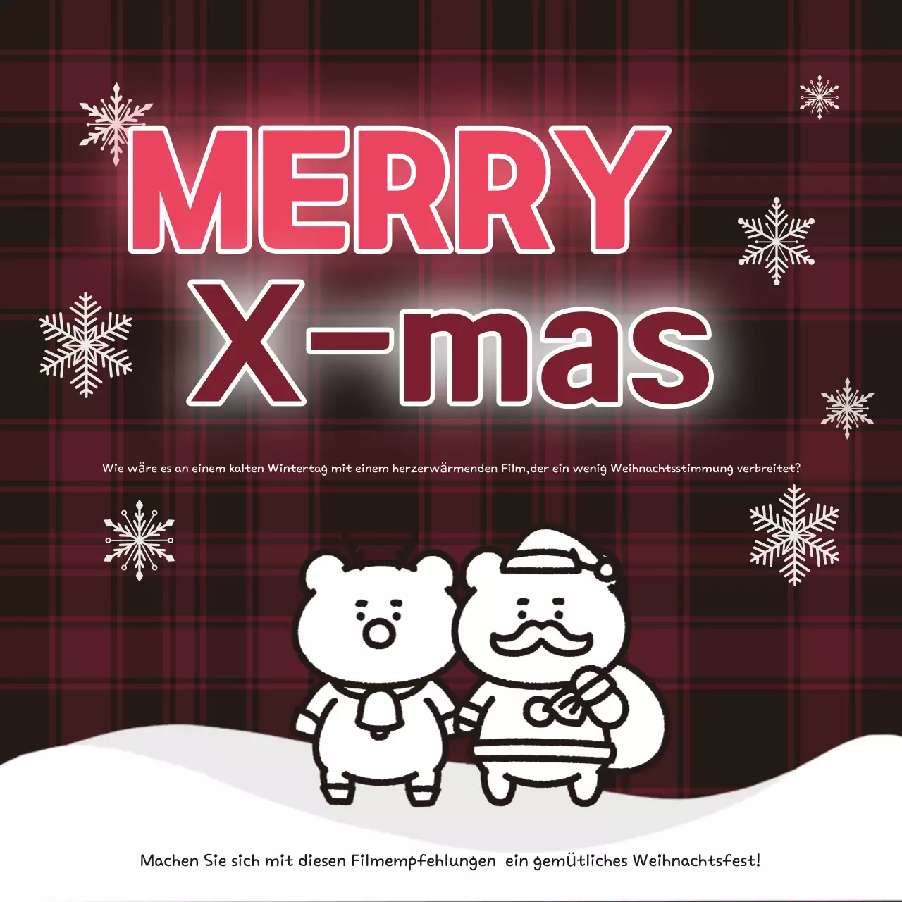 Rote gemütliche Weihnachtsveranstaltungen