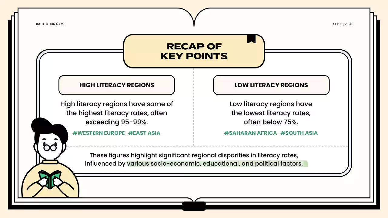 Green Minimal Literacy Report Presentation