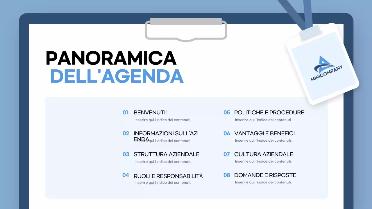 guida all'onboarding blu moderno