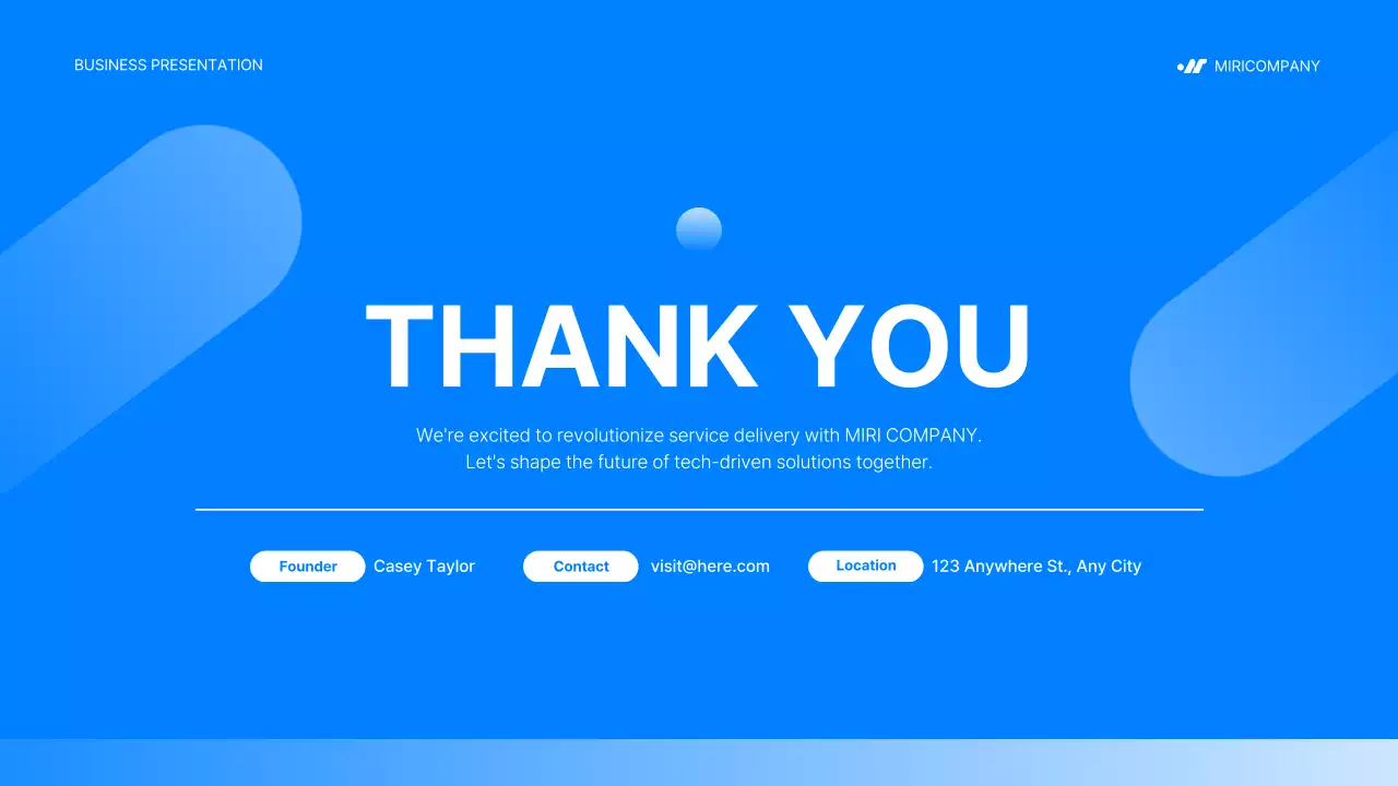 Blue Modern Business Pitch Presentation