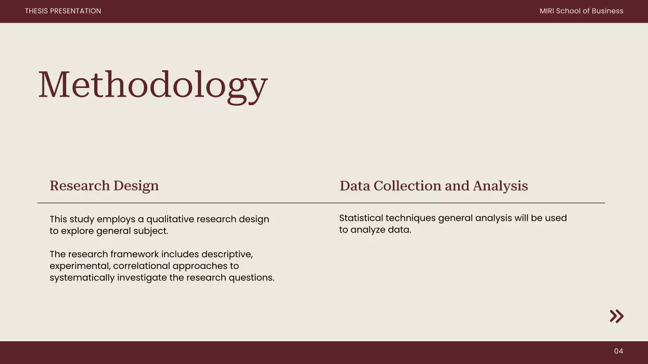 Maroon Minimal Thesis Presentation