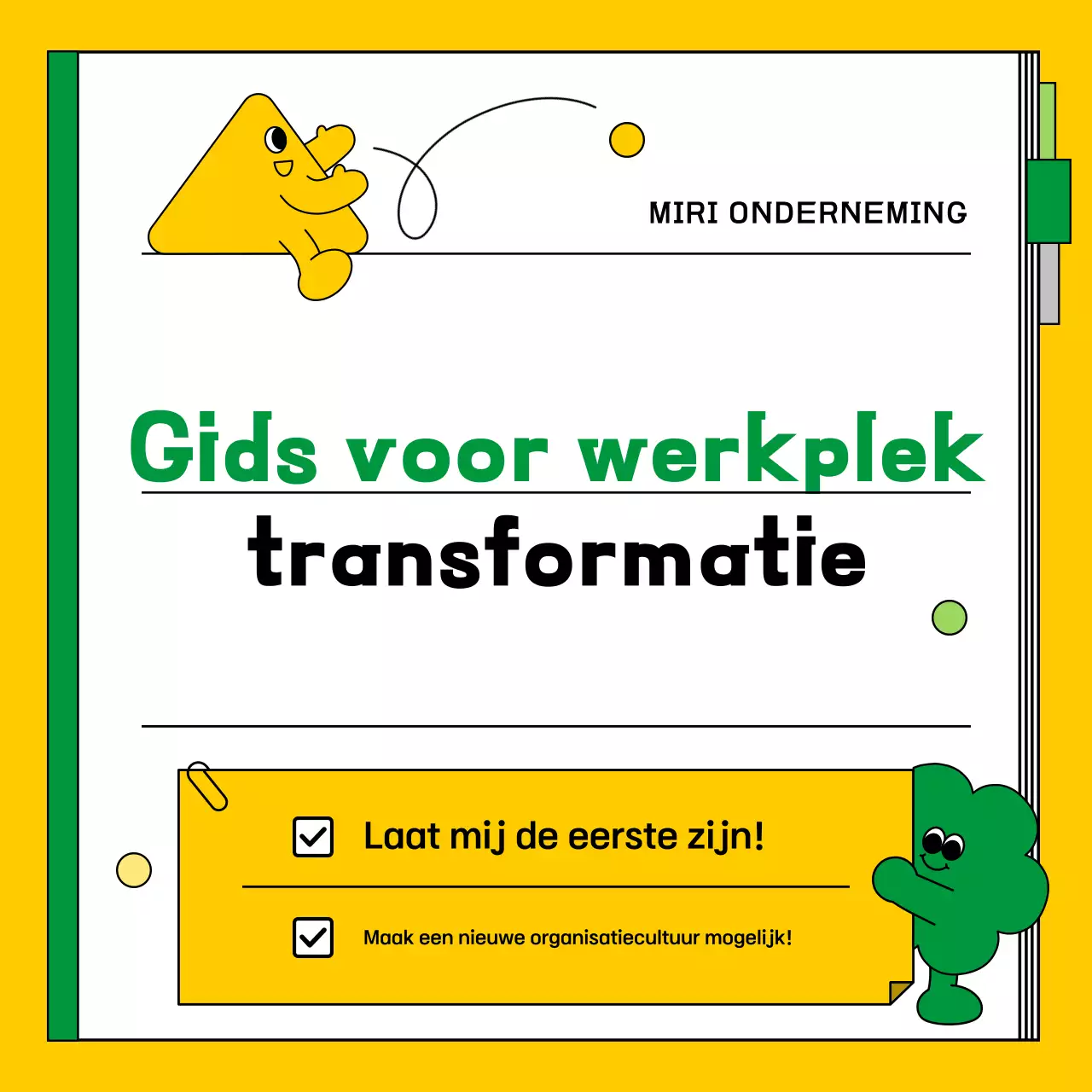 Over de gele en groene transformatiegids voor schoon werk